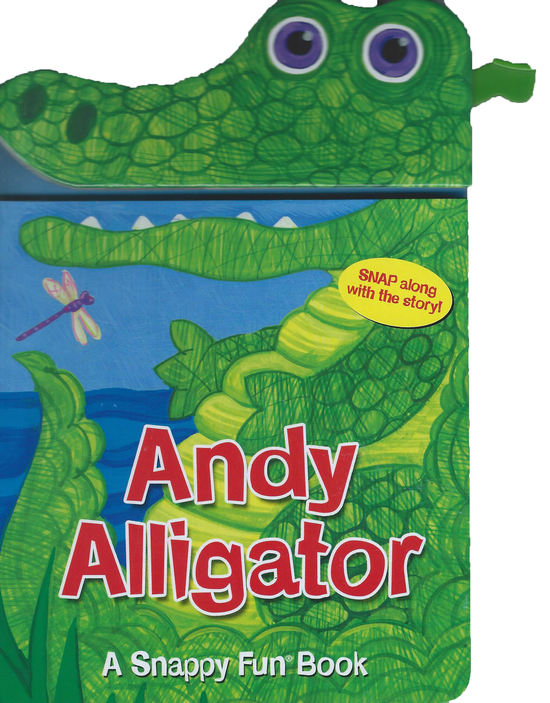 Green alligator on cover of children's book